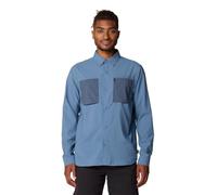 Mountain Hardwear Men's Standard Trail Sender Long Sleeve, Adriatic Blue, Moon Blue