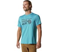 Mountain Hardwear Men's Standard Wicked Tech Short Sleeve, Teton Blue, Large