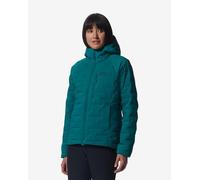Mountain Hardwear Stretchdown Hooded Jacket Turquoise Blue Women - S