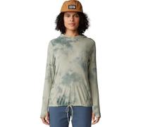Mountain Hardwear Women's Crater Lake Long Sleeve Hoody, White Sage Clouds Print