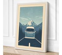 Mountain Highway Adventure Canvas Wall Art Print 24x16 Inch (61 x 41 cm)