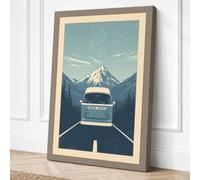 Mountain Highway Adventure Canvas Wall Art Print 24x16 Inch (61 x 41 cm)