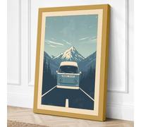Mountain Highway Adventure Canvas Wall Art Print 36x24 Inch (91 x 61 cm)
