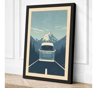 Mountain Highway Adventure Canvas Wall Art Print 36x24 Inch (91 x 61 cm)