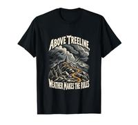 Mountain Hiker Respecting Weather Above Treeline Value Graphic T-Shirt