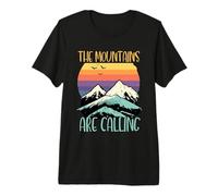 Mountain Hiking Design for Hikers - Mountains are Calling Premium T-Shirt