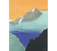 Mountain Hillside Vintage India Railway Kashmir Travel Tourism Advert Art Print Canvas Premium Wall Decor Poster Mural