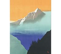 Mountain Hillside Vintage India Railway Kashmir Travel Tourism Advert Large Wall Art Print Canvas Premium Mural