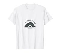 Mountain House Logo - Rustic Alpine Retreat T-Shirt, Men, White, XL