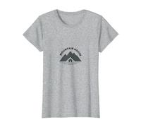 Mountain House Logo - Rustic Alpine Retreat T-Shirt, Women, Heather Grey, L