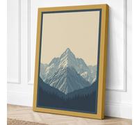 Mountain in Silence Canvas Wall Art Print 30x20 Inch | Ready to Hang, Gallery Wrapped, Fade-Resistant Inks, Securely Packaged, UK Made