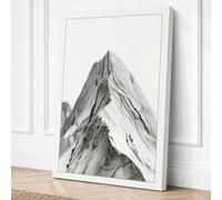 Mountain in Solitude Canvas Wall Art Print 24x16 Inch | White