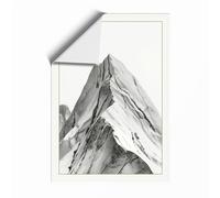 Mountain in Solitude Minimalist Unframed Wall Art Print A1 (84.1×59.4cm), Wall Decor for Living Room, Bedroom, Office & Home, Art Gift