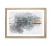 Mountain in Whistler Canada in Abstract Framed Print | A2 Oak Framed Wall Art | Ready to Hang | Abstract Landscape Picture | Living Room Bedroom Lounge Office