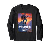 Mountain Jam Guitar Player Dude Long Sleeve T-Shirt