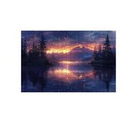 Mountain Jigsaw Puzzles for Adults 1000, Wooden 1000 Piece Jigsaw Puzzles for Adults Starry Sky, Educational Puzzle for The Whole Family Together, Puzzle for Wall Art Home Decor 20 x 30 Inch LZPT02838