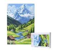 Mountain Jigsaw Puzzles for Adults 500 Landscape Puzzles for Adults Wooden, Funny/Difficult/Impossible/Challenging Decompression Games, As a Birthday for Women and Men ML-850