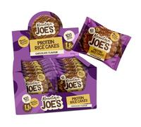 Mountain Joes On-the-Go Chocolate Protein Rice Cake Twin Packs | High Protein, Low Sugar Snack with 10g Protein | Nutritional & Healthy Gym Snack Bar | Box of 12 x 64g (Box, Chocolate)