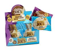 Mountain Joes On-the-Go Chocolate Protein Rice Cake Twin Packs | High Protein, Low Sugar Snack with 10g Protein | Nutritional & Healthy Gym Snack Bar | Box of 12 x 64g (Box, Mixed Chocolate)
