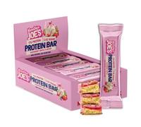 Mountain Joes On-the-Go Protein Bar | High Protein & Fibre, Low Sugar Bar with 17g Protein | Nutritional & Healthy Gym Snack Bar | Box of 12 x 55g (Box, Raspberry Ripple)