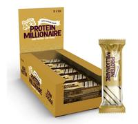 Mountain Joes On-the-Go Protein Millionaire Bar | High Protein & Fibre, Low Sugar Bar with 13.5g Protein | Nutritional & Healthy Gym Snack Bar | Box of 10 x 50g (Box, White Chocolate Caramel)
