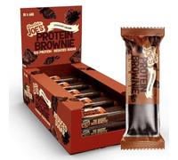 Mountain Joes On-the-Go Soft-Baked Protein Brownie | High Protein with Fibre, Reduced Sugar Bar 12g Protein | Nutritional Gym Snack Bar | 10 x 60g (Box, Chocolate Caramel)