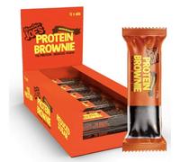 Mountain Joes On-the-Go Soft-Baked Protein Brownie | High Protein with Fibre, Reduced Sugar Bar with 11g Protein | Nutritional & Healthy Gym Snack Bar | Box of 10 x 60g (Box, Chocolate Peanut)
