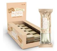 Mountain Joes On-the-Go Soft-Baked Protein Brownie | High Protein with Fibre, Reduced Sugar Bar with 11g Protein | Nutritional & Healthy Gym Snack Bar | Box of 10 x 60g (Box, White Chocolate Blondie)