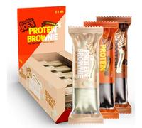 Mountain Joes On-the-Go Soft-Baked Protein Brownie | High Protein with Fibre, Reduced Sugar Bar with 11g Protein | Nutritional & Healthy Gym Snack Bar | Box of 10 x 60g (Box, Mixed Flavours)