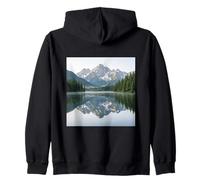 Mountain Lake Alpine Peaks Reflection Landscape Photography Zip Hoodie
