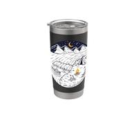 Mountain Lake Camping By The Campfire Stainless Steel Insulated Tumbler