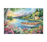 Mountain Lake Forest 1000 Pc Classic Jigsaw Puzzle Puzzle for Adults Hard Challenging Hobby Home Decor Poster Sturdy Creativity & Gift Giving 1000 PCS