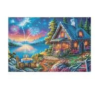 Mountain Lake Forest 1000 Piece Jigsaw Puzzle Pack Teens Beginners Cognitive Development Puzzle Fans Group Play Anniversary Premium Cardboard 1000 PCS