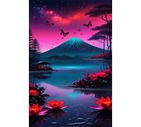 Mountain Lake Lotus 200 Piece Jigsaw Puzzles for Adults, Challenging and Brainteasing, Difficult Puzzles, Puzzle 200 Pieces