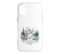 Mountain Lake Magic Watercolor Landscape Case for iPhone 16 Plus