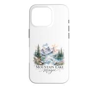 Mountain Lake Magic Watercolor Landscape Case for iPhone 16 Pro