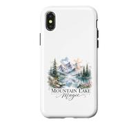 Mountain Lake Magic Watercolor Landscape Case for iPhone X/XS
