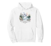 Mountain Lake Magic Watercolor Landscape Pullover Hoodie