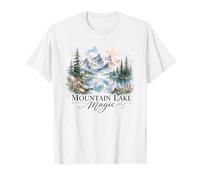 Mountain Lake Magic Watercolor Landscape T-Shirt