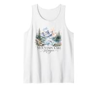 Mountain Lake Magic Watercolor Landscape Tank Top