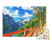 Mountain Lake Path 1000 Piece Jigsaw Puzzles for Adults 14+, Non-Reflective Paper, Lake Path, Mental Workout, Creative Leisure Activity, for Puzzle Lovers 70x50cm/1000pcs