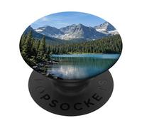 Mountain Lake Reflection Alpine Scenic Landscape Graphic PopSockets Adhesive PopGrip