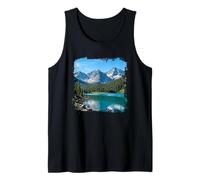 Mountain Lake Reflection Alpine Scenic Landscape Graphic Tank Top