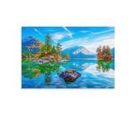 Mountain Lake Scenery,Adult Jigsaw Puzzle 1500 Pieces,Classic Jigsaw Puzzles for Teens Boys and Girls with Sturdy, Tight-Fitting Pieces,Letters on the back,57x87cm