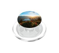 Mountain Lake Sunrise Alpine Wildflower Landscape Artwork PopSockets PopGrip for MagSafe