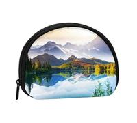 Mountain Lake View Sunny Day Nature Portable Mini Change Storage Bag, Stylish and Compact Coin Purse, Suitable for Daily Carrying