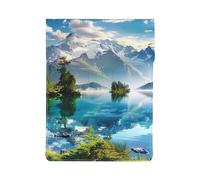 Mountain Lake View Sunny Day Nature Printed Laptop Sleeve Bag 13-Inch - Leather Laptop Sleeve Case Shockproof Protective Computer Cover Bag