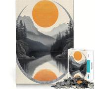 Mountain Lake with Sun And Reflection Jigsaw 1000 Pieces for Adults Cognitive Toy Bonding Time Pattern Assembly Santa Wish Item (50x75cm)