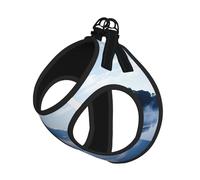 Mountain Lakes Print Pet Leash Vest Soft Adjustable Step in Puppy Vest Outdoor Walking with Leash