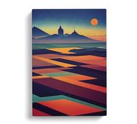 Mountain Landscape Abstract Art No.2 Canvas Print | Gallery Wrapped 30mm Frame Wall Art | 30x20 inches | Ready to Hang | Abstract Landscape Picture | Living Room Bedroom Lounge Office
